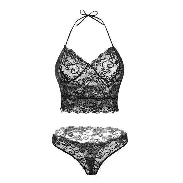 New lingerie Charming perspective pajamas set Sling lace lingerie