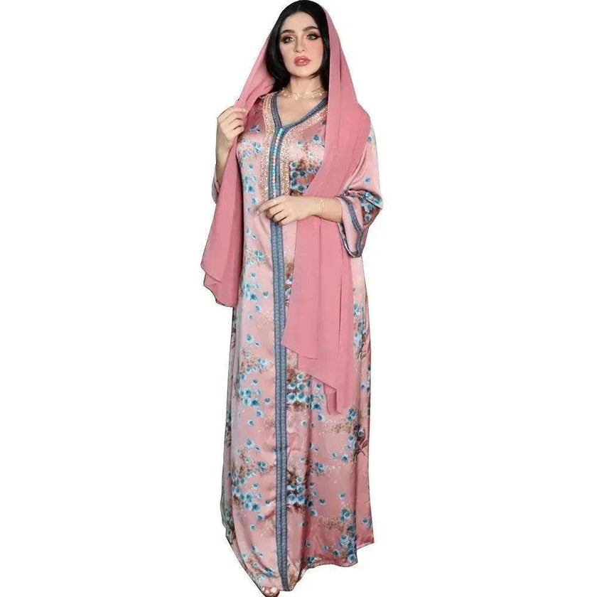 New Hot Diamond Arab  Print Dress