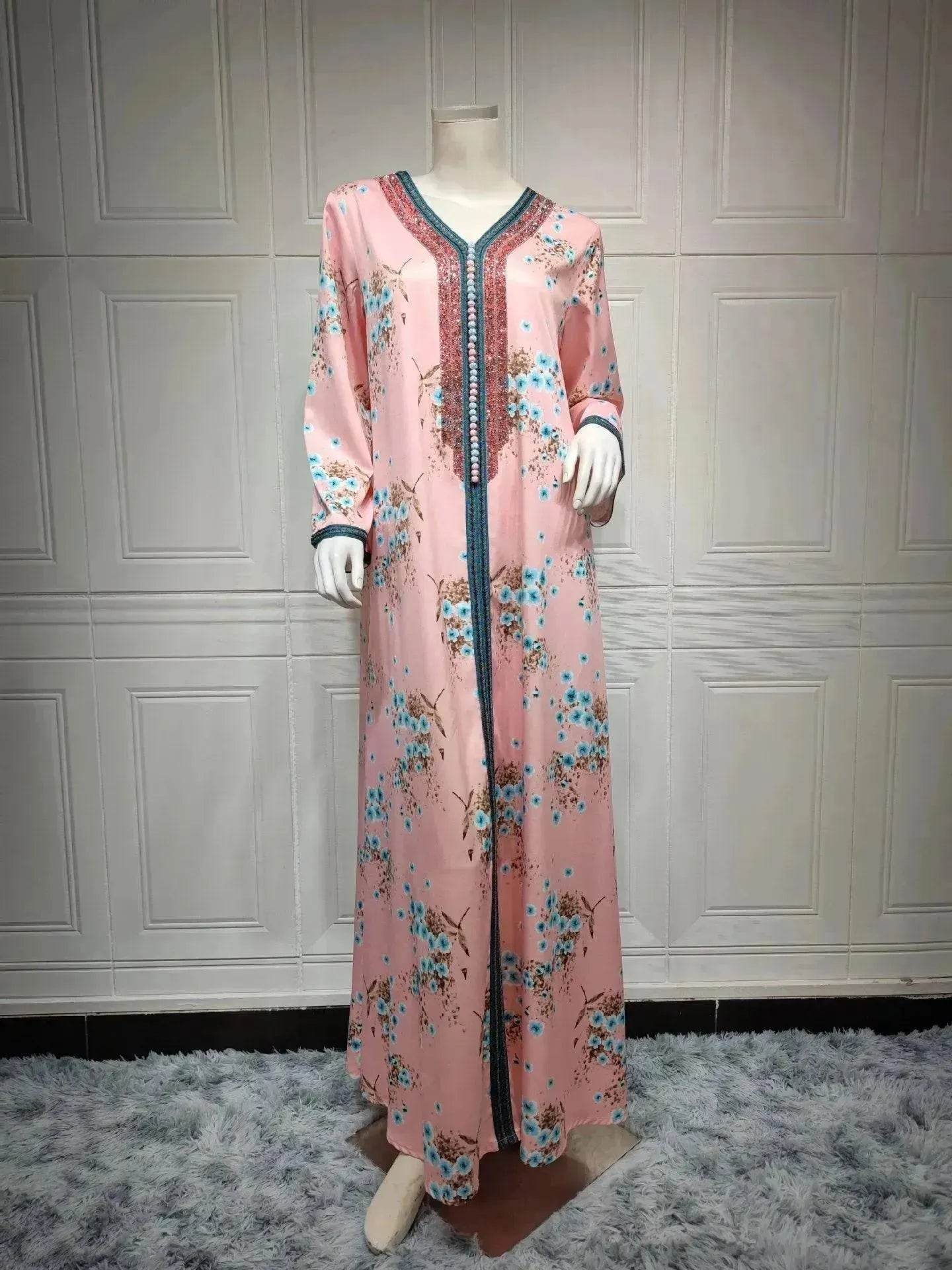 New Hot Diamond Arab  Print Dress