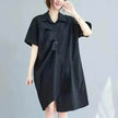 New Irregular Loose And Thin Literary Shirt Dress Women