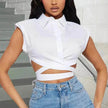 New Lace-up Trendy shirt  tank Top For Women