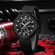 New Men's Silicone Strap Six-pin Steel Strap Business Casual Watch for Men