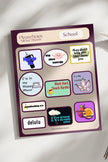 School Themed Motivational Sticker Sheets