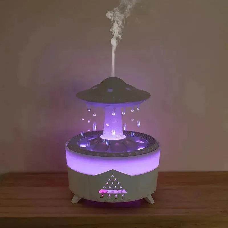 New UFO Raindrop Humidifier Water Drop Air Humidifier USB Aromatherapy Essential Oils Aroma Air Diffuser Household Mist Maker Home Decor