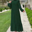New Women's Net Color High Collar Pullover Fashion Loose Middle East Dresses