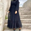 New Women's Net Color High Collar Pullover Fashion Loose Middle East Dresses