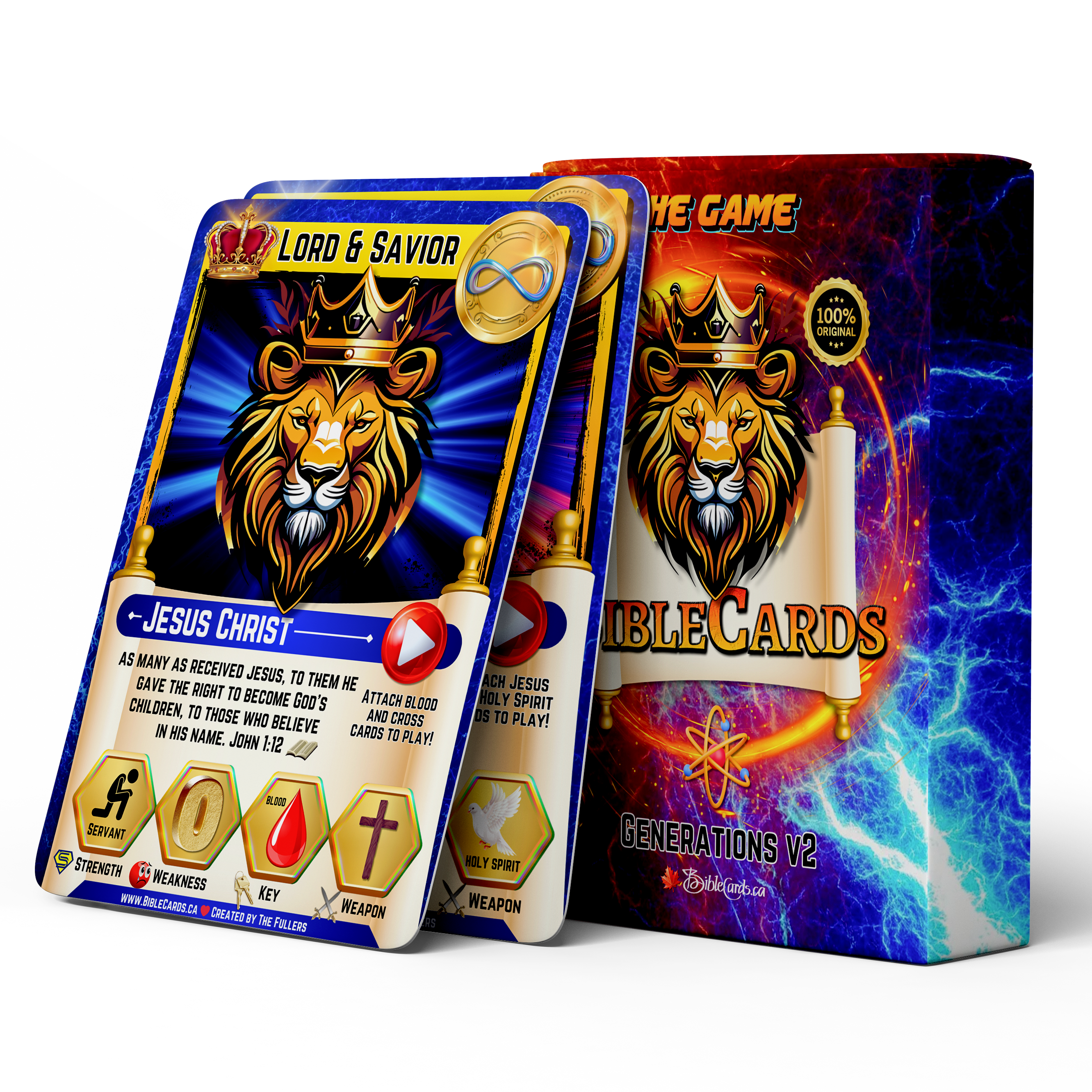 Generations V2 Bible Cards Game - Pack of 72 Playing & Trading Cards