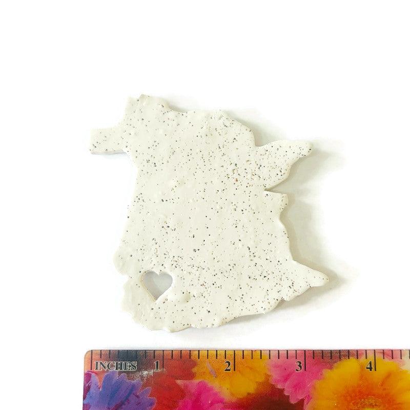 Newfoundland Fridge Magnet Handmade from Clay & Beach Sand
