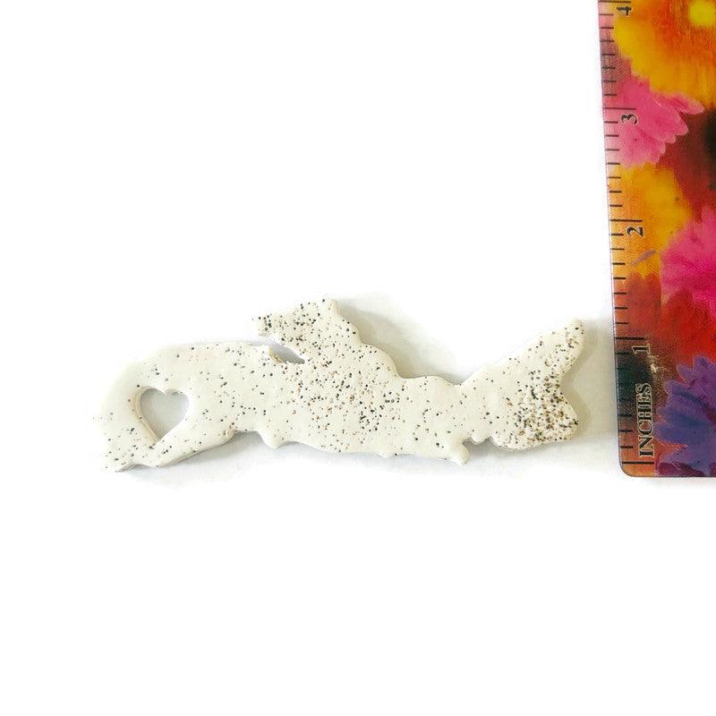 Newfoundland Fridge Magnet Handmade from Clay & Beach Sand