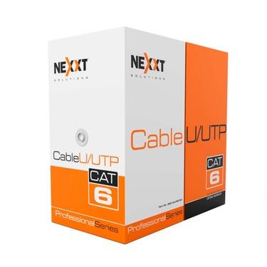 Nexxt - Câble Ethernet Gigabit UTP Cat6 en vrac, 1000 pieds, 4 paires, 23 AWG, CMR, certifié UL et ETL - Gris