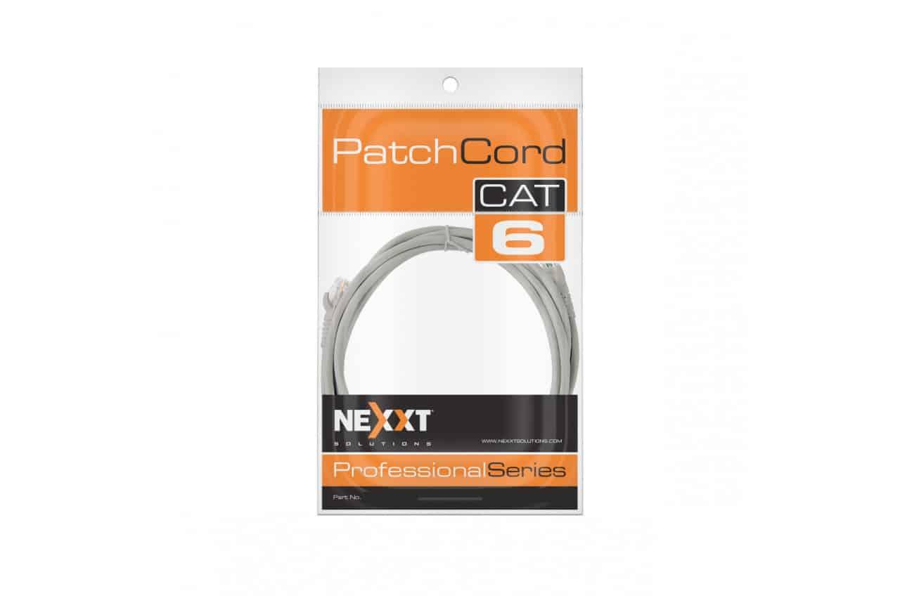 Nexxt - Networking Cat6 10ft UTP Gigabit Ethernet Cable 4 Pairs 23AWG CMR UL ETL Verified - Gray