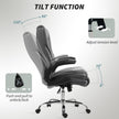 Hayden Executive Office Chair with Flip-up Armrest-Dark Grey
