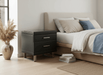 Noir Luxe Two-Drawer Nightstand