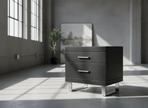 Noir Luxe Two-Drawer Nightstand