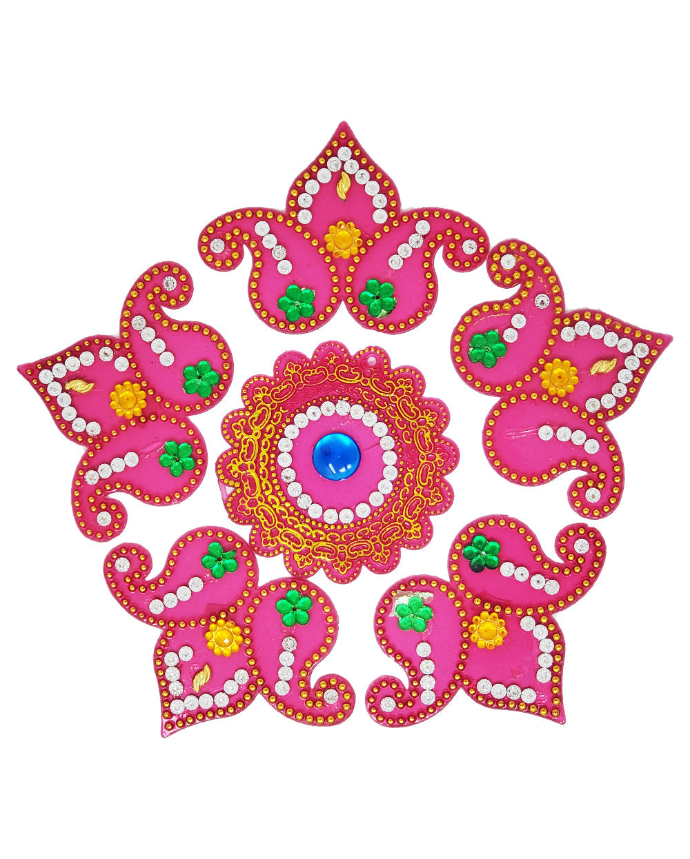Crown Pink Rangoli Design (artificial Rangoli Reusable)