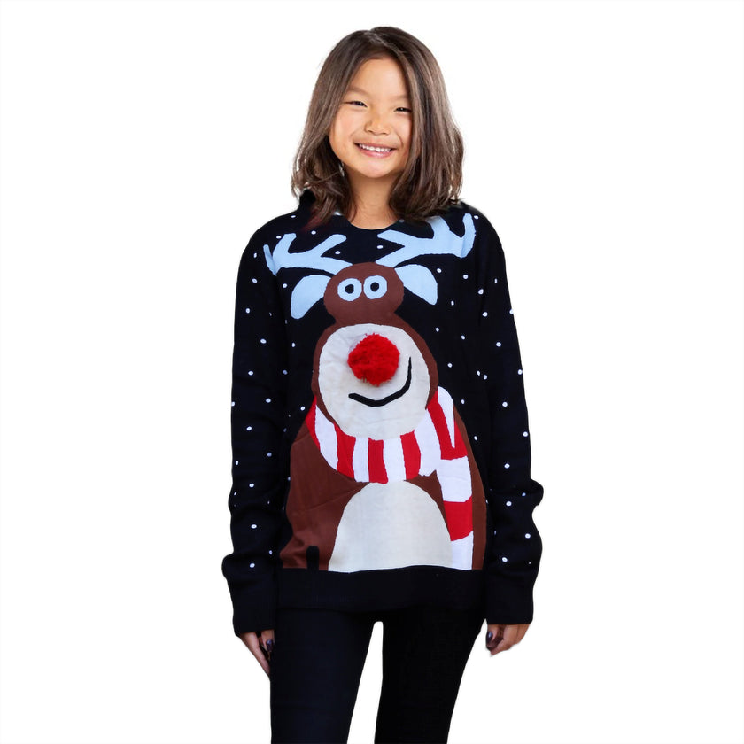 Pull à capuche Girl Nosy Reindeer