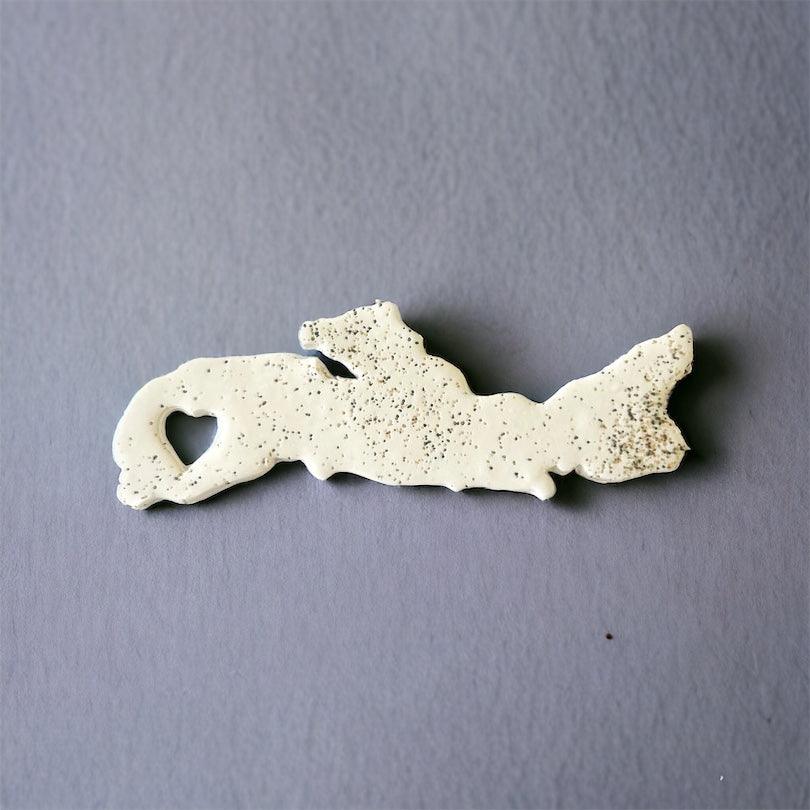 Nova Scotia Fridge Magnet Handmade from Clay & Beach Sand