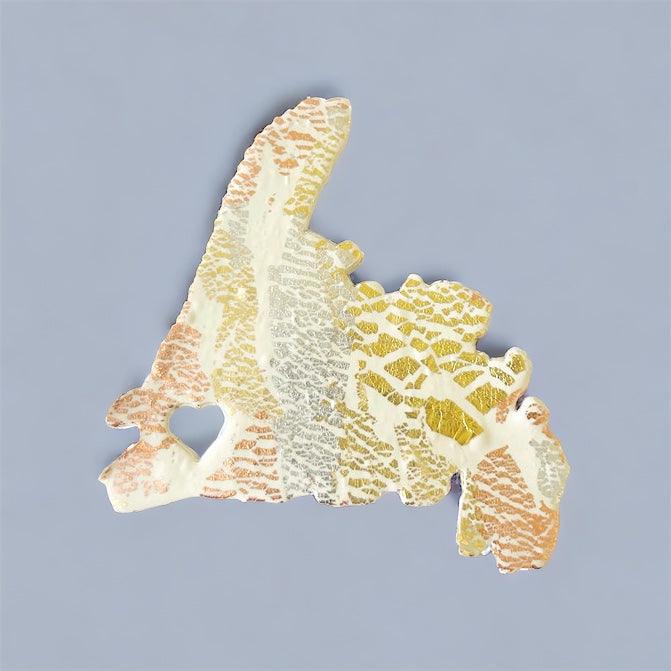 Nova Scotia Fridge Magnet Handmade from Clay & Mixed Foil Flakes
