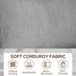 Laura Upholstered Sofa with Cup Holders-Light Grey