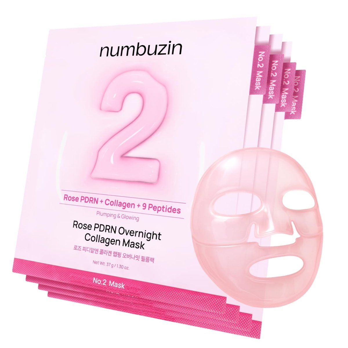 Numbuzin No.2 Rose PDRN Overnight Collagen Mask 37ml