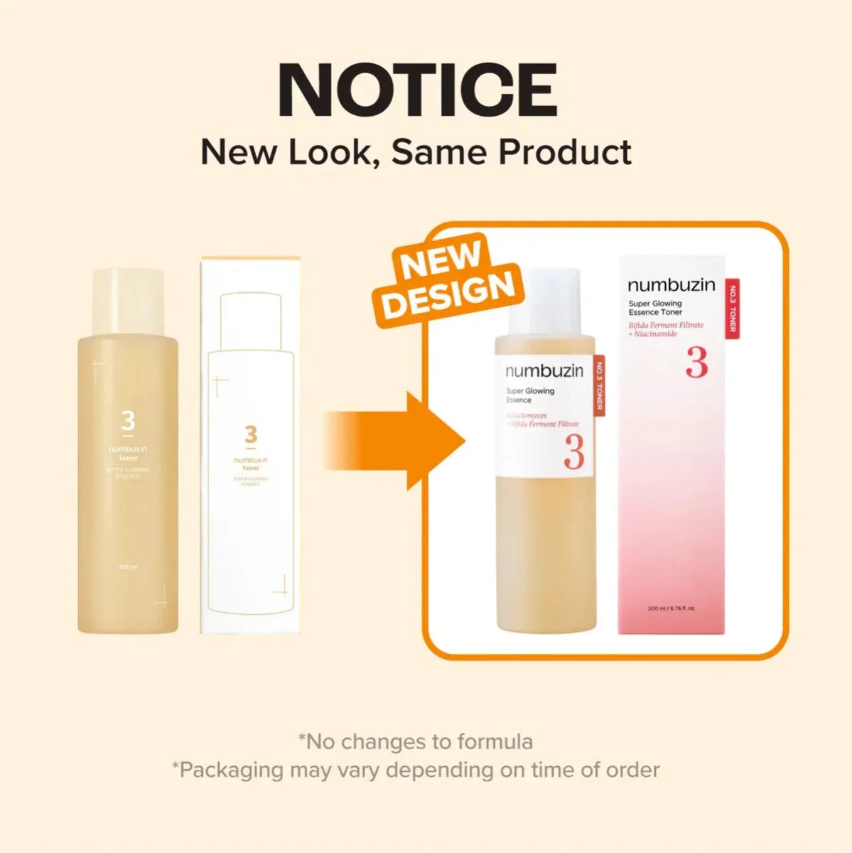 Numbuzin No.3 Super Glowing Essence Toner  200ml