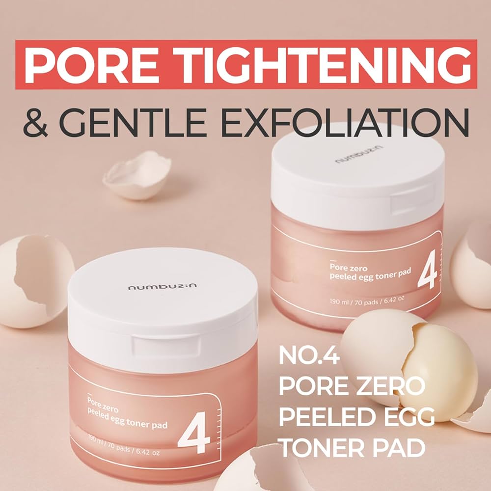 Numbuzin No.4 Pore Zero Peeled Egg Toner Pad 190ml / 70pads