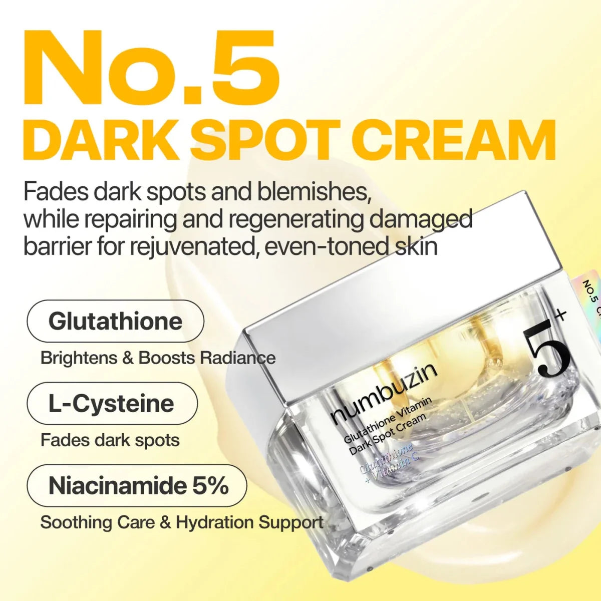 Numbuzin No.5+ Glutathione Vitamin Dark Spot Cream 50ml