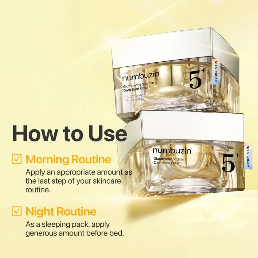 Numbuzin No.5+ Glutathione Vitamin Dark Spot Cream 50ml