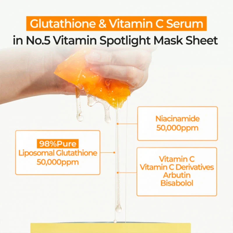 numbuzin No.5 Vitamin Spotlight Sheet Mask - 1 PC