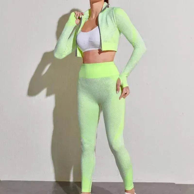 Nylon Quick-drying Long-sleeved Yoga Fitness Gym Suit