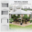 Outsunny 10' x 10' Pop Up Canopy with Sidewalls, Roller Bag, Height Adjustable Instant Tent for Outdoor Garden Patio, Light Grey