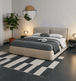 Oakville Fabric and Leather Bed