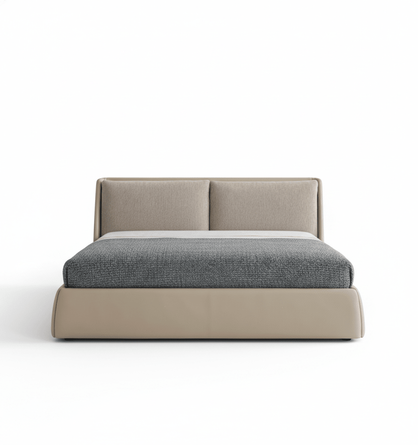 Oakville Fabric and Leather Bed