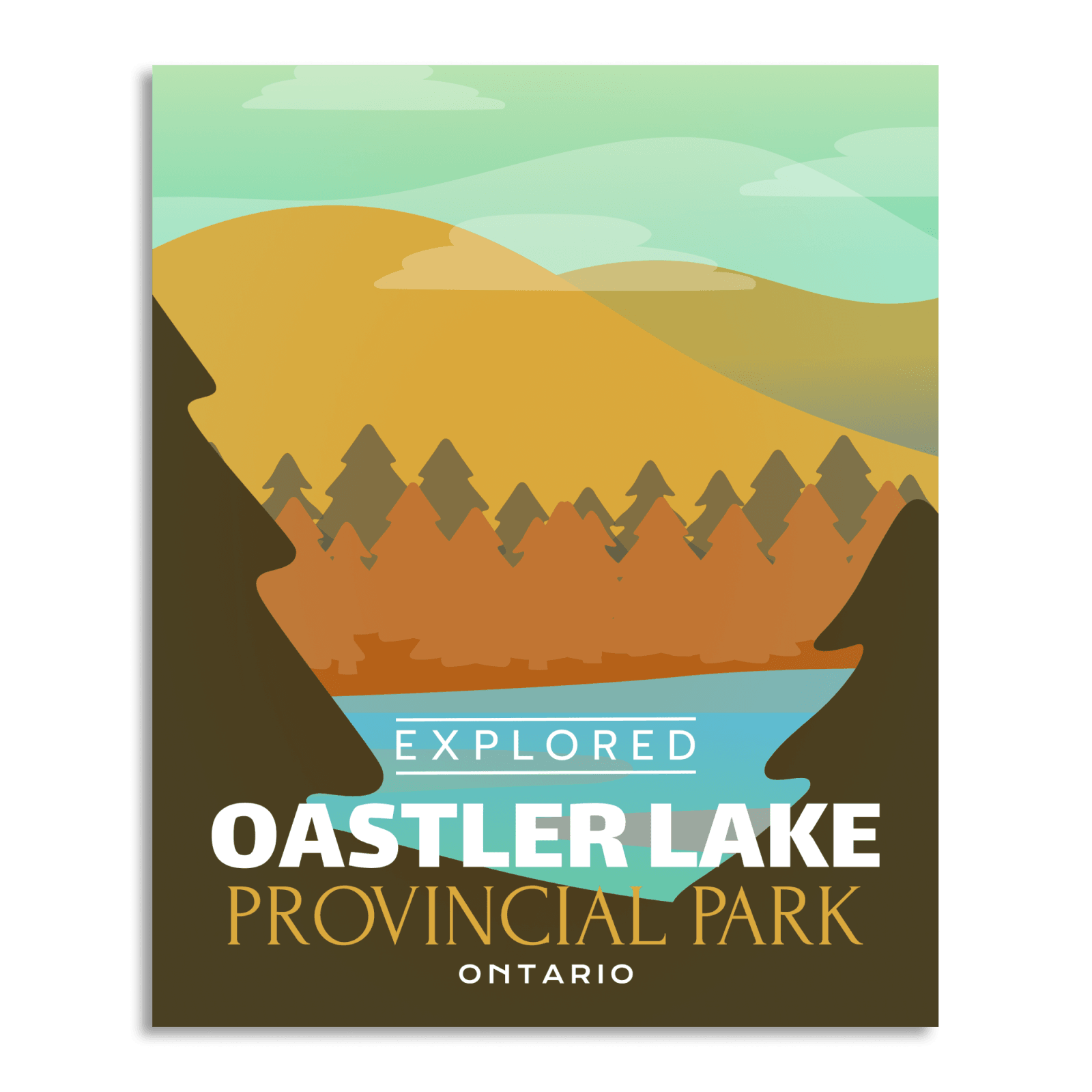 Oastler Lake Provincial Park 'Explored' Poster, Canada Parks