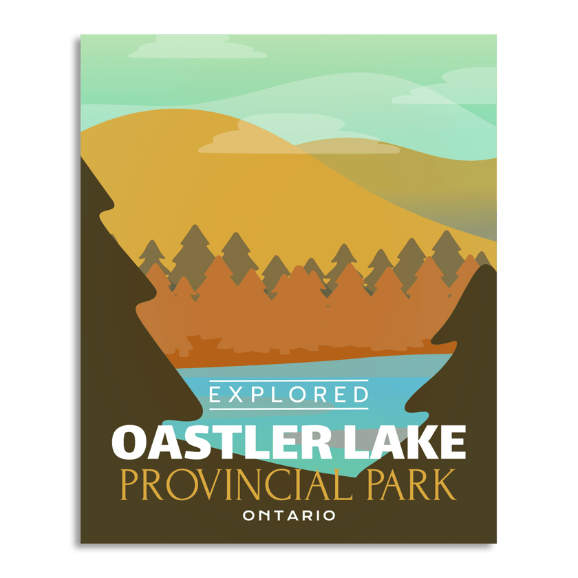 Oastler Lake Provincial Park 'Explored' Poster, Canada Parks