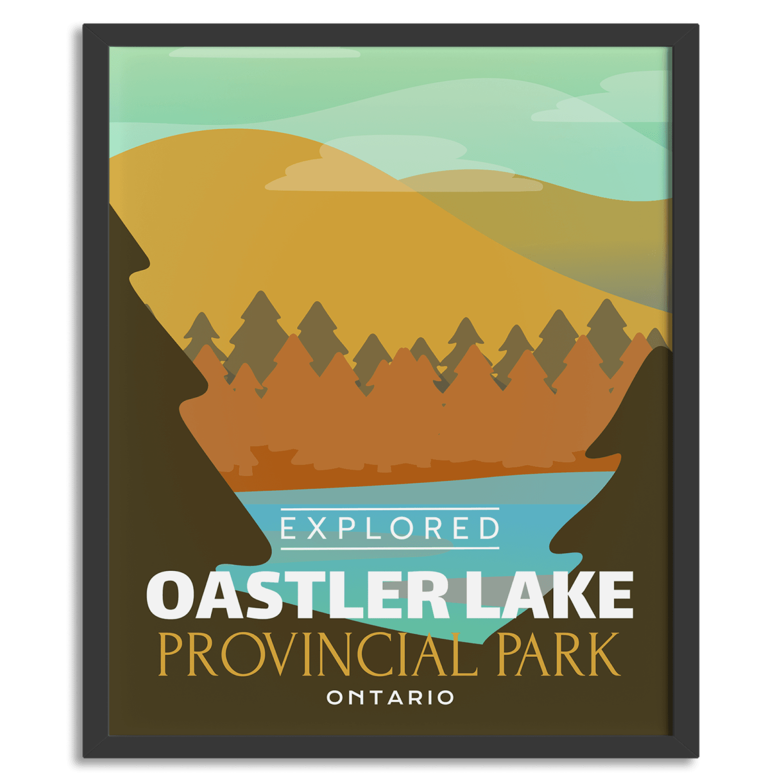 Oastler Lake Provincial Park 'Explored' Poster, Canada Parks