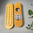 Oblong Cribbage Board with Removable Lid – 3 Player with Scoring Panel (15” x 4”)