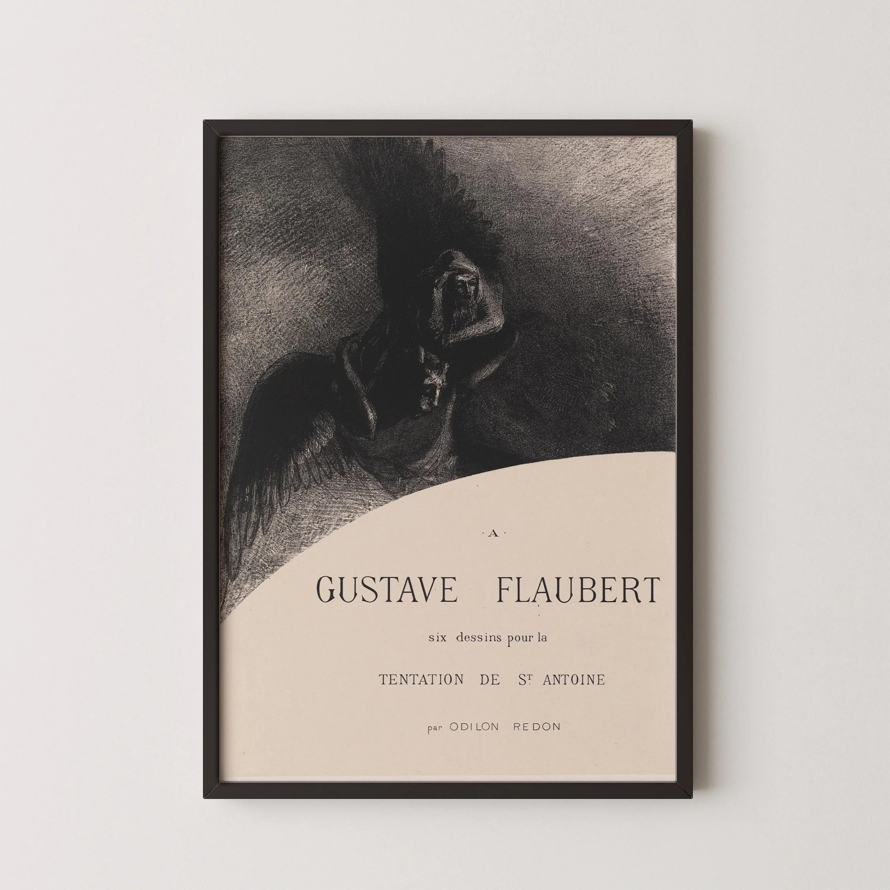 Odilon Redon Print: Flaubert's Temptation of St. Anthony, Dark Academia Wall Art