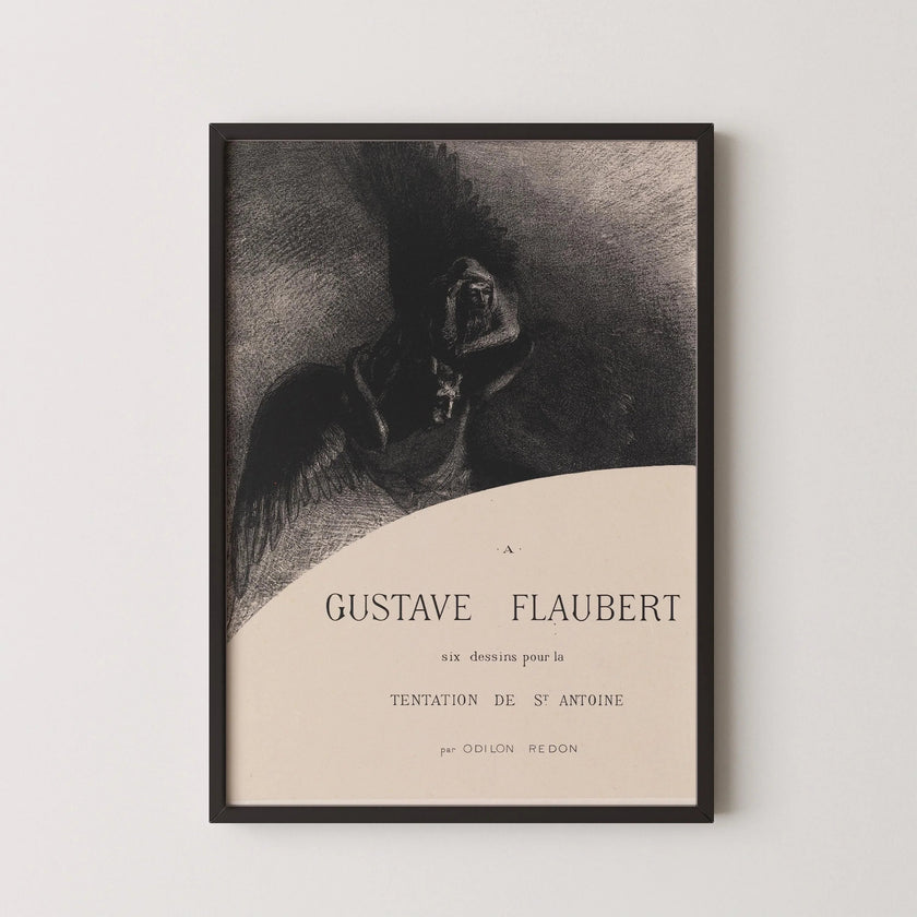 Odilon Redon Print: Flaubert's Temptation of St. Anthony, Dark Academia Wall Art