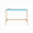 Lunar Elegant Multi-Purpose Desk w/USB Port - Aqua/Gold