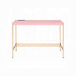 Lunar Elegant Multi-Purpose Desk w/USB Port - Pink/Gold
