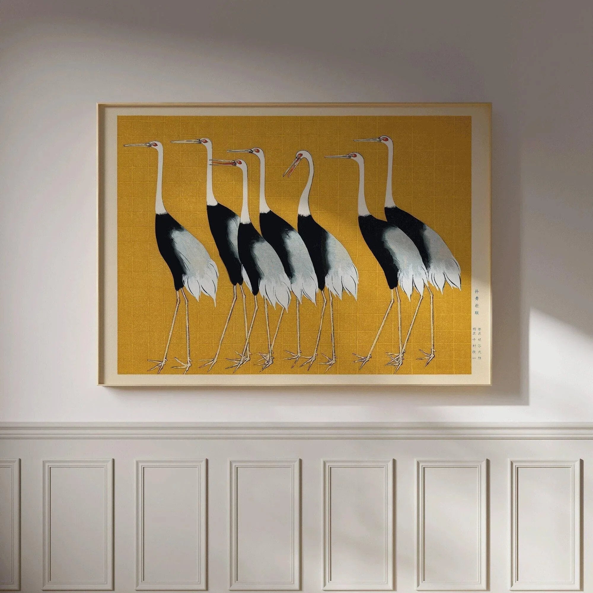 Ogata Korin Cranes Giclee Print: Vintage Japanese Art