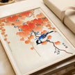 Ohara Koson - Great Tit on Paulownia Branch | PRINT | Vintage Orange Blue Japanese Shin-Hanga Kach≈ç-E Art (available framed)
