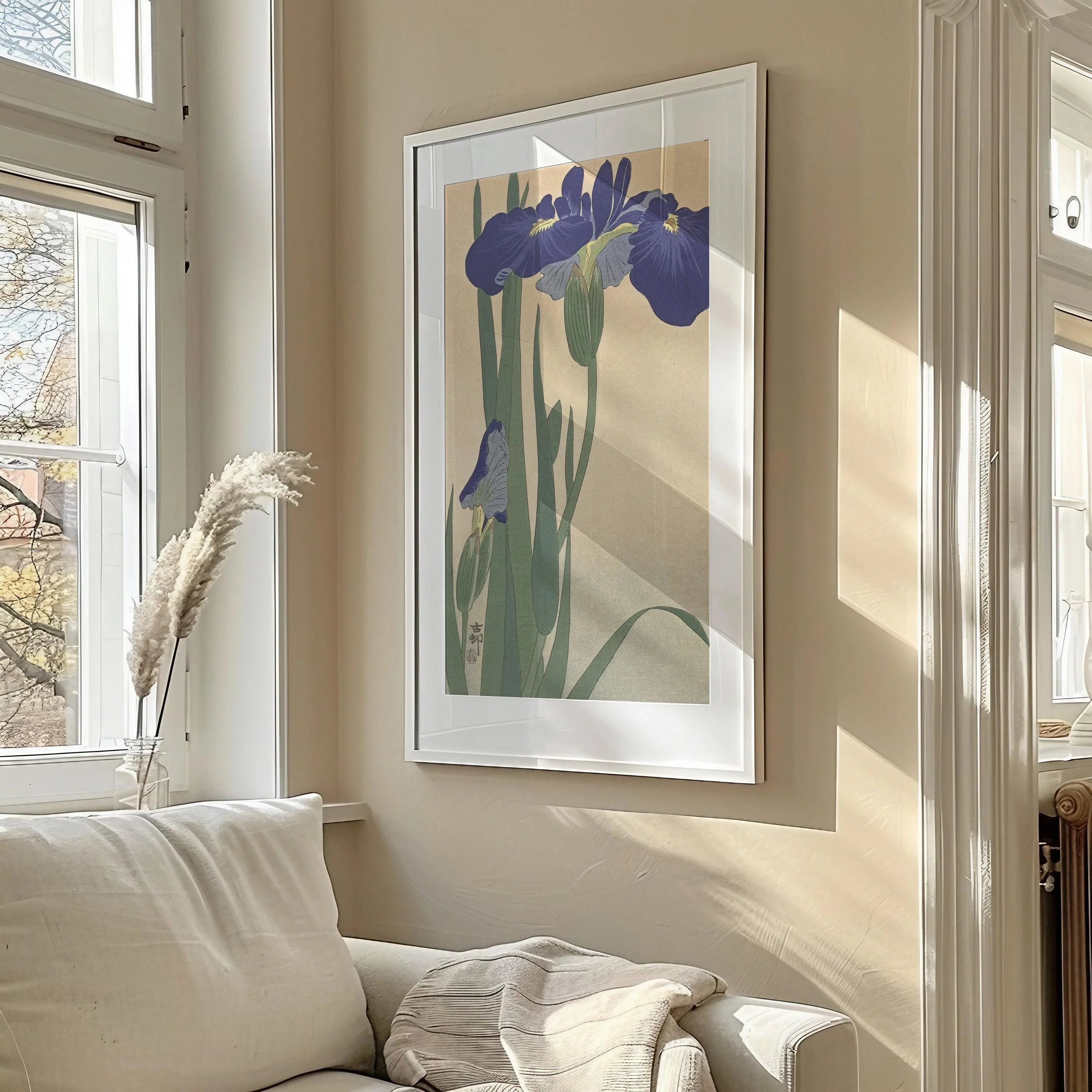 Ohara Koson Irises Giclee Print: Vintage Japanese Art (2x1)