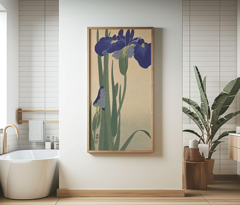 Ohara Koson Irises Giclee Print: Vintage Japanese Art (2x1)