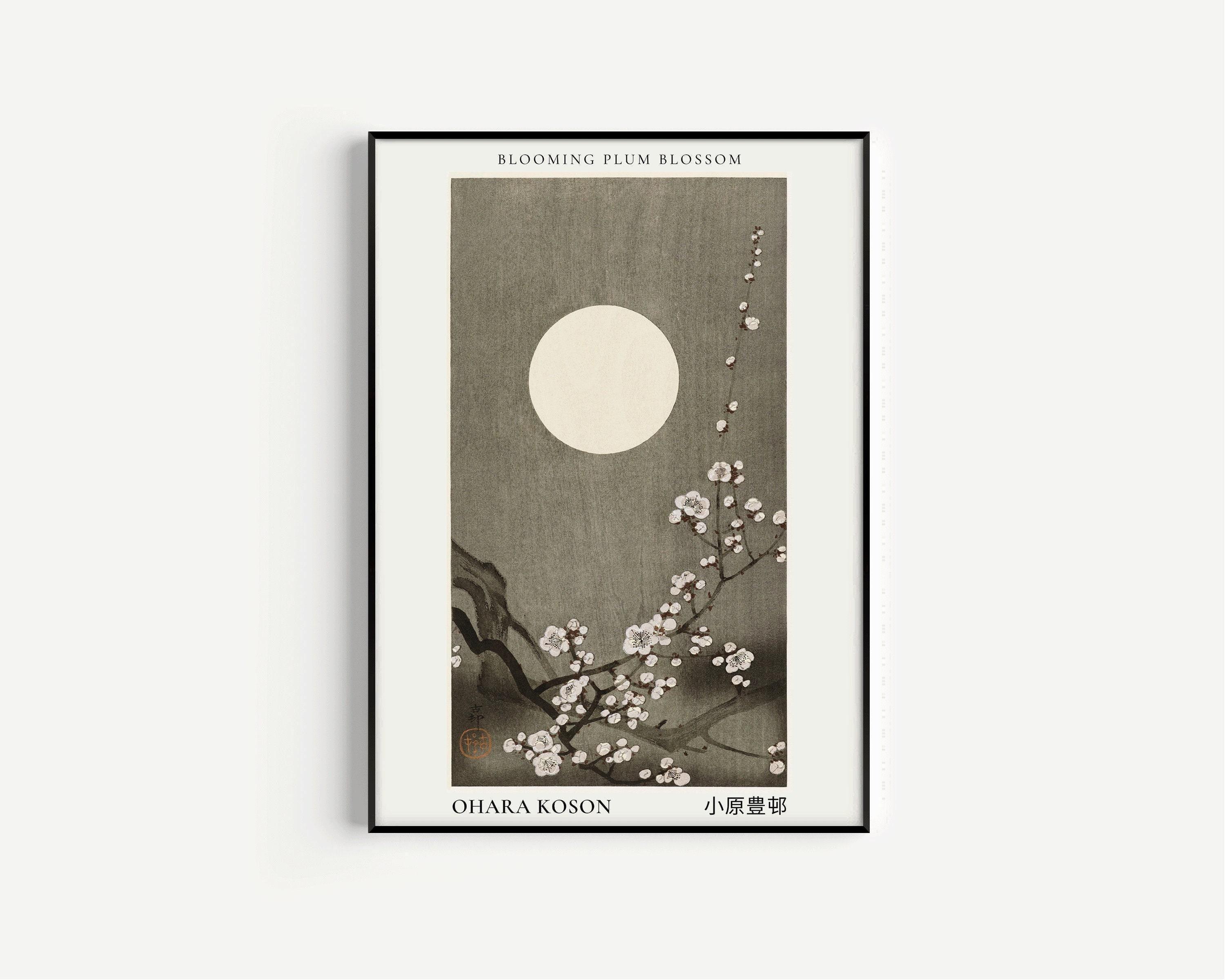 Ohara Koson Plum Blossoms Print: Vintage Japanese Woodblock Art