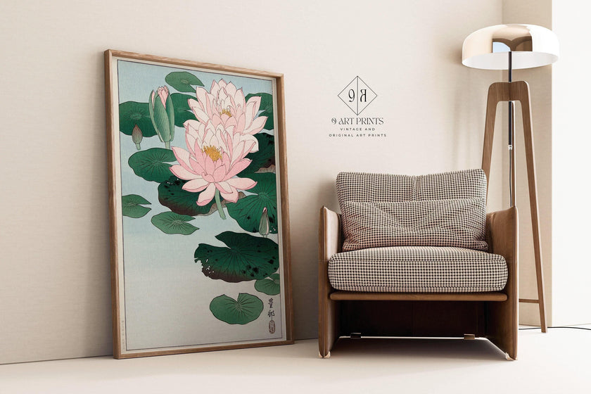 Ohara Koson - Waterlillies | PRINT | Vintage Japanese Shin-Hanga Kach≈ç-E Botanical Art (available handframed or unframed)
