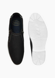 OHM Plain Toe Zip Closure Slip-on Leather Shoes