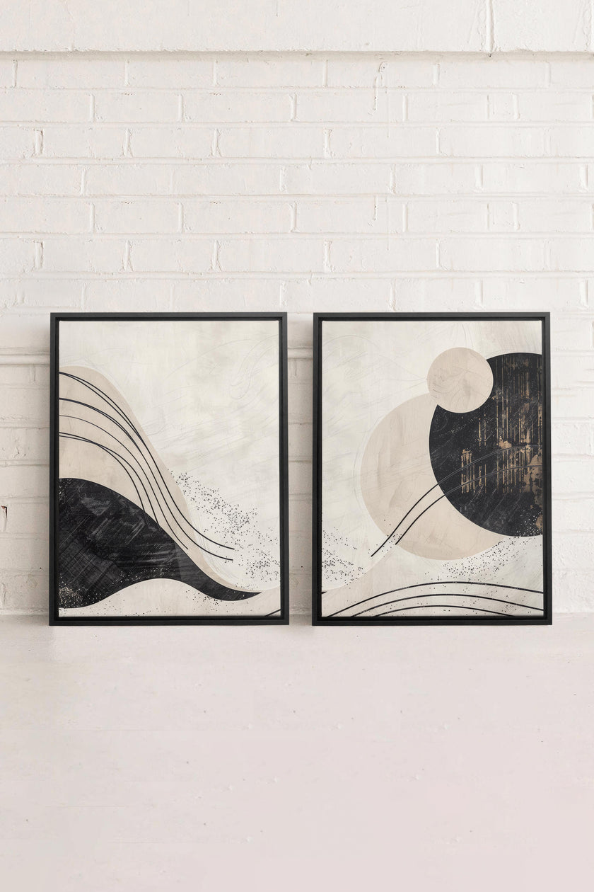 MINIMALIST UNIVERSE DUO (2 Oeuvres sur toile étirée)
