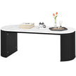 Cameron Modern Faux-Marble Coffee Table-Black